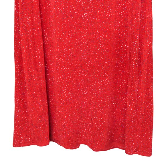 Vintage 90s Sparkly Red Mini Dress - Picture 8 of 14